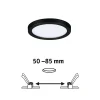 Paulmann Areo LED-paneeli pyöreä musta 3000K Ø11.8cm