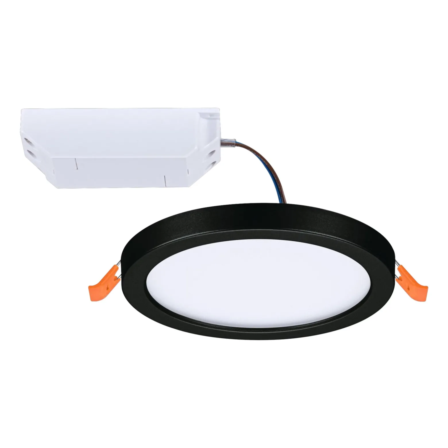 Paulmann Areo LED-paneeli pyöreä musta 3000K Ø11.8cm