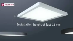 Paulmann Areo LED-paneeli pyöreä musta 3000K Ø11.8cm