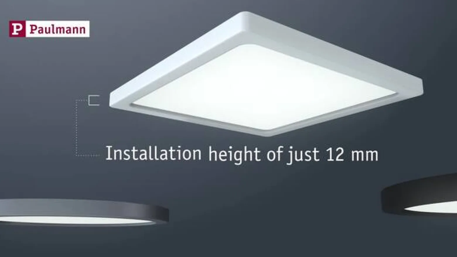 Paulmann Areo LED-paneeli pyöreä musta 3000K Ø11.8cm