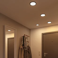 Paulmann Areo LED-paneeli pyöreä musta 3000K Ø11.8cm