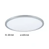 Paulmann Atria Shine LED-paneeli, kromi, himmennettävä, Ø 42 cm