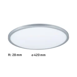 Paulmann Atria Shine LED-paneeli, kromi, himmennettävä, Ø 42 cm