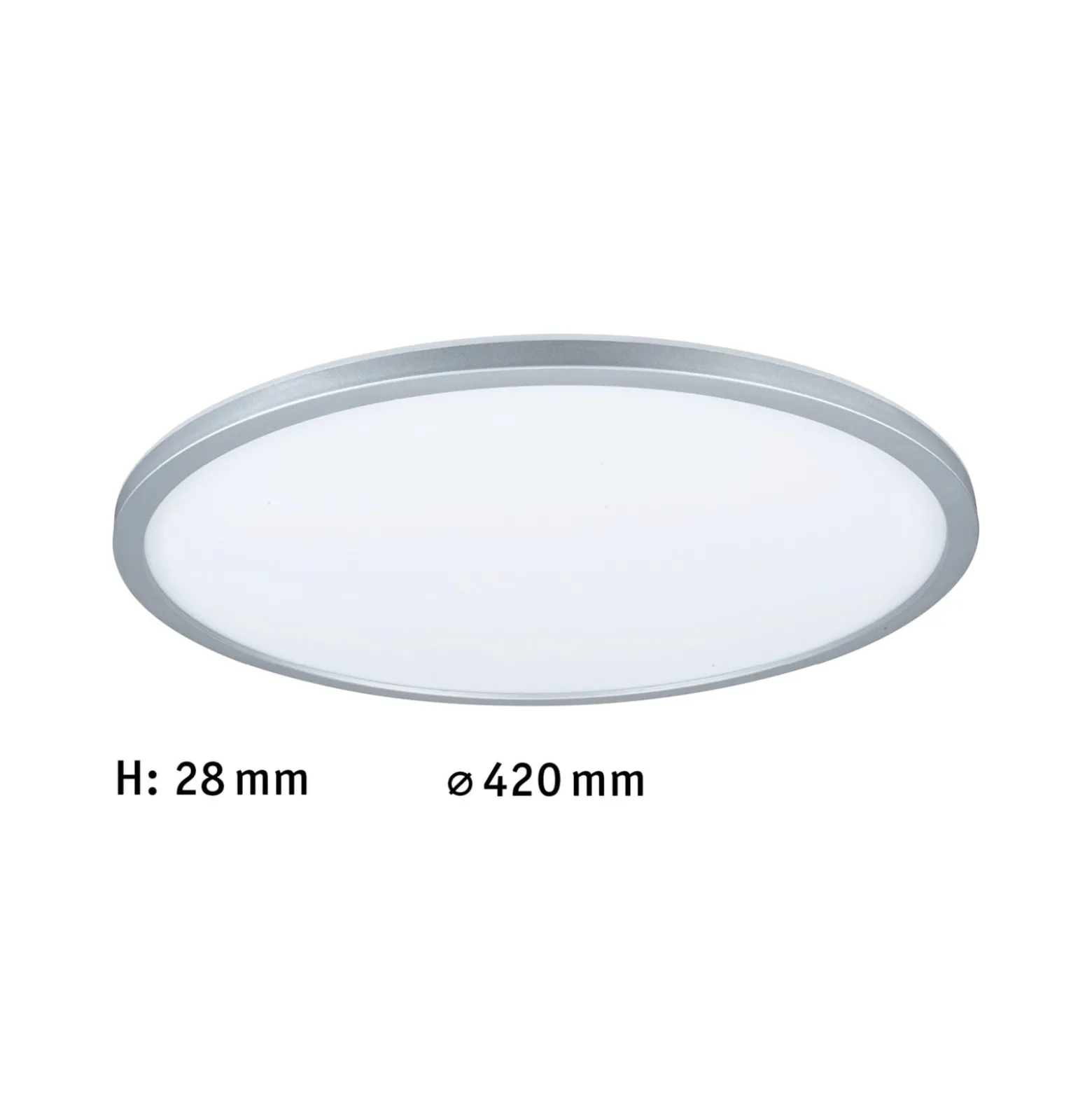 Paulmann Atria Shine LED-paneeli, kromi, himmennettävä, Ø 42 cm