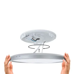 Paulmann Atria Shine LED-paneeli, kromi, himmennettävä, Ø 42 cm