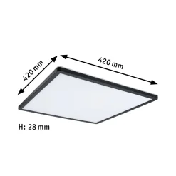 Paulmann Atria Shine paneeli musta 830 42x42