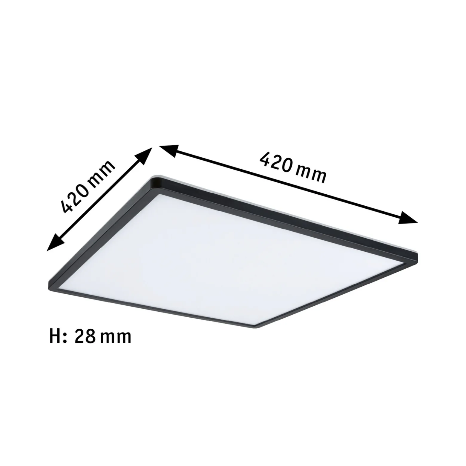 Paulmann Atria Shine paneeli musta 830 42x42