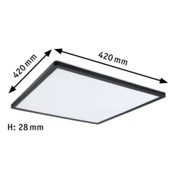 Paulmann Atria Shine Panel 3-step musta 840 42x42
