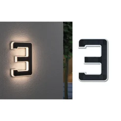 Paulmann aurinkokäyttöinen LED-talonnumero 3