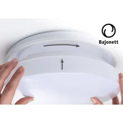Paulmann Axin -kattovalaisin, halkaisija 26 cm, valkoinen, IP44, E27