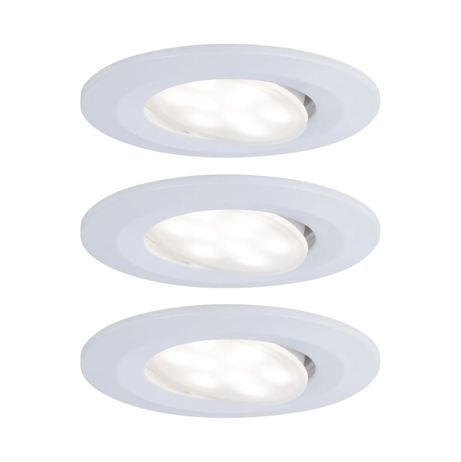 Paulmann Calla, valkoinen, himmennettävä, kääntyvä, 4 000 K, 9 cm, 3 kpl:n sarja