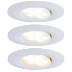 Paulmann Calla valkoinen, kääntyvä, CCT, halkaisija 9 cm, 3 kpl:n sarja