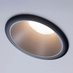 Paulmann Cole LED-Spotlight, hopea-musta