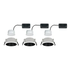 Paulmann Cole LED-Spotlight, musta-valkoinen 3 kpl