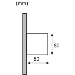 Paulmann Cybo LED-ulkoseinävalaisin, 2700 K, 8 x 8 cm, harmaa