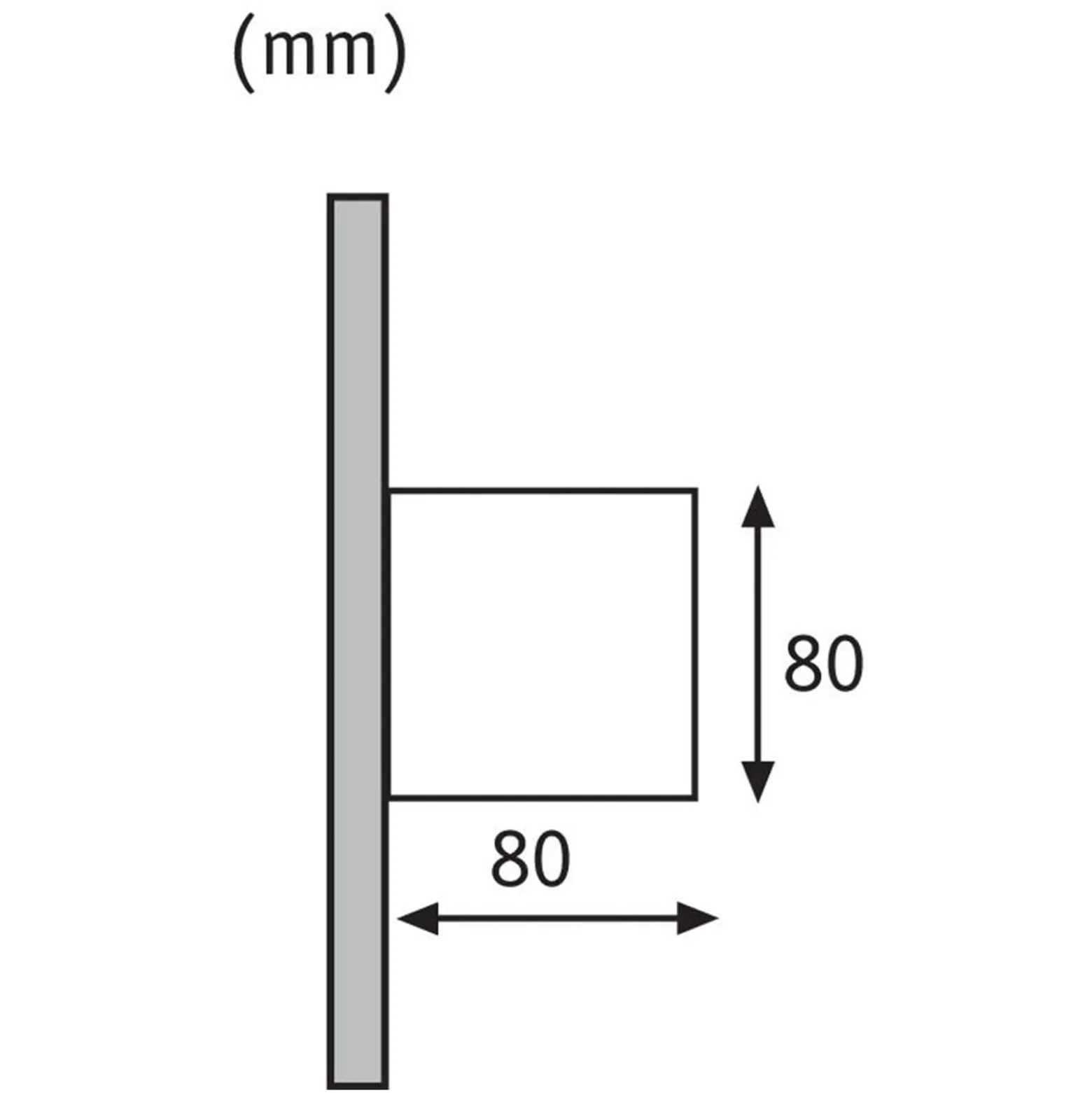 Paulmann Cybo LED-ulkoseinävalaisin, 2700 K, 8 x 8 cm, harmaa
