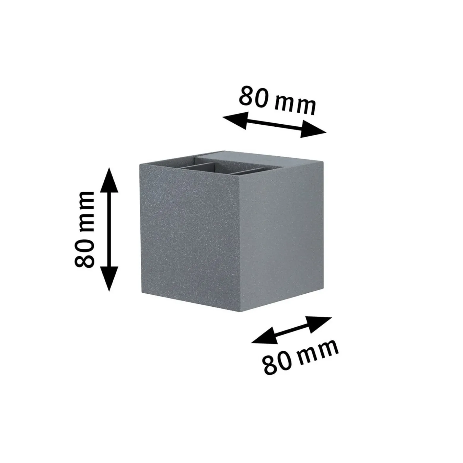 Paulmann Cybo LED-ulkoseinävalaisin, 2700 K, 8 x 8 cm, harmaa