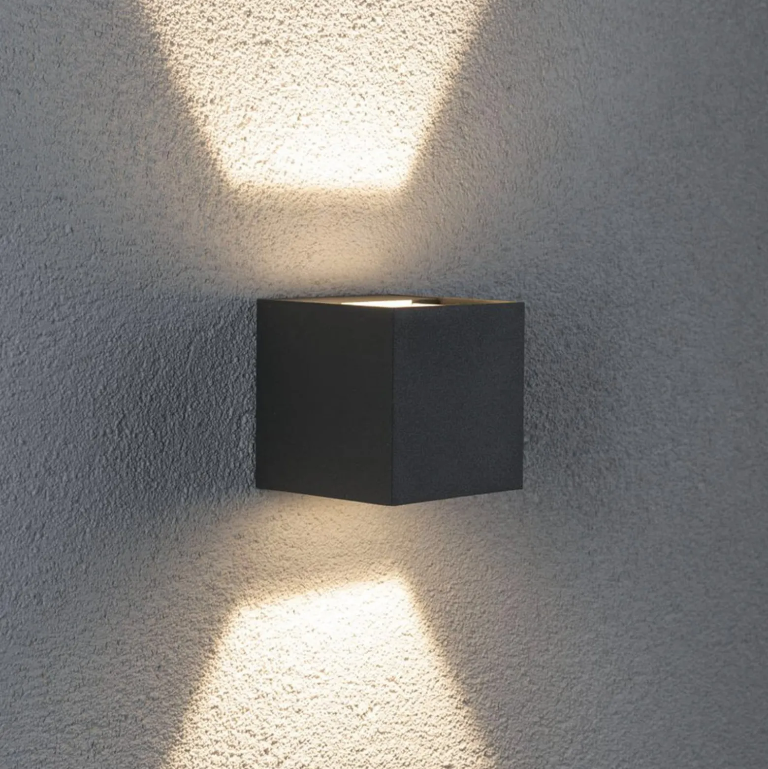 Paulmann Cybo LED-ulkoseinävalaisin, 2700 K, 8 x 8 cm, harmaa