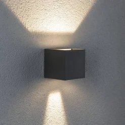 Paulmann Cybo LED-ulkoseinävalaisin, 2700 K, 8 x 8 cm, harmaa