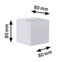 Paulmann Cybo LED-ulkoseinävalaisin, 2700 K, 8 x 8 cm, valkoinen