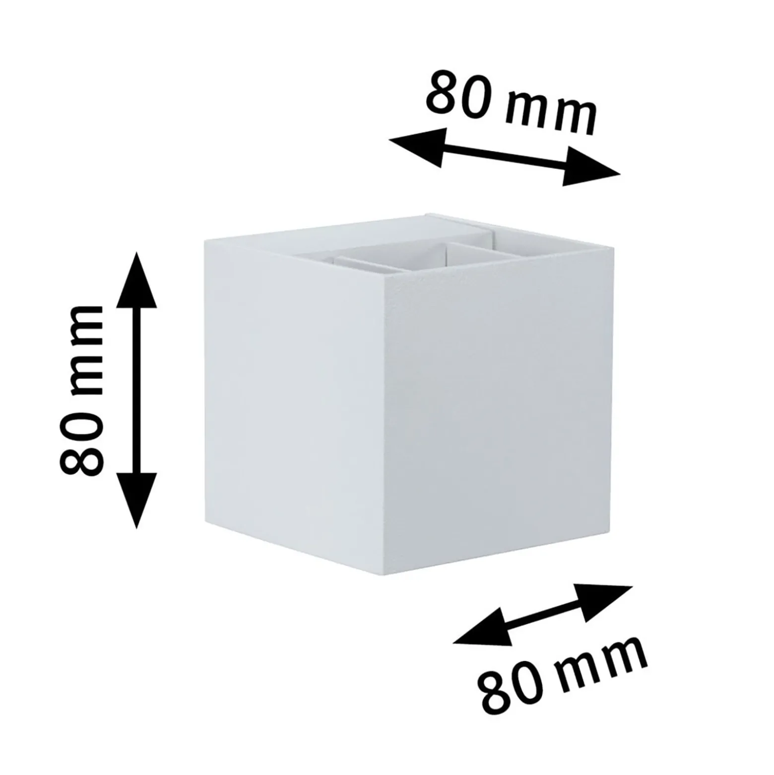 Paulmann Cybo LED-ulkoseinävalaisin, 2700 K, 8 x 8 cm, valkoinen