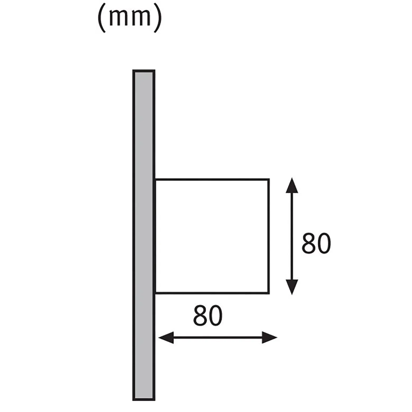 Paulmann Cybo LED-ulkoseinävalaisin, 2700 K, 8 x 8 cm, valkoinen