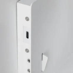 Paulmann Devara-seinälamppu, valkoinen, 40 cm E27 USB-portti