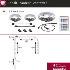 Paulmann EntertainLED LED-Strip RGB TV-sarja 65 tuumaa