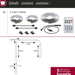 Paulmann EntertainLED LED-Strip RGB TV-sarja 65 tuumaa