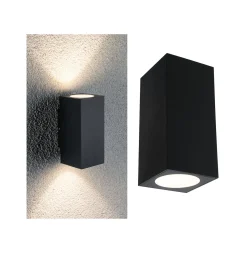 Paulmann Flame 2-lamppuinen 12,8cm antrasitti