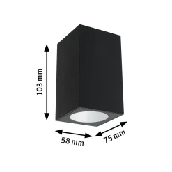Paulmann Flame LED-ulkoseinävalaisin, musta