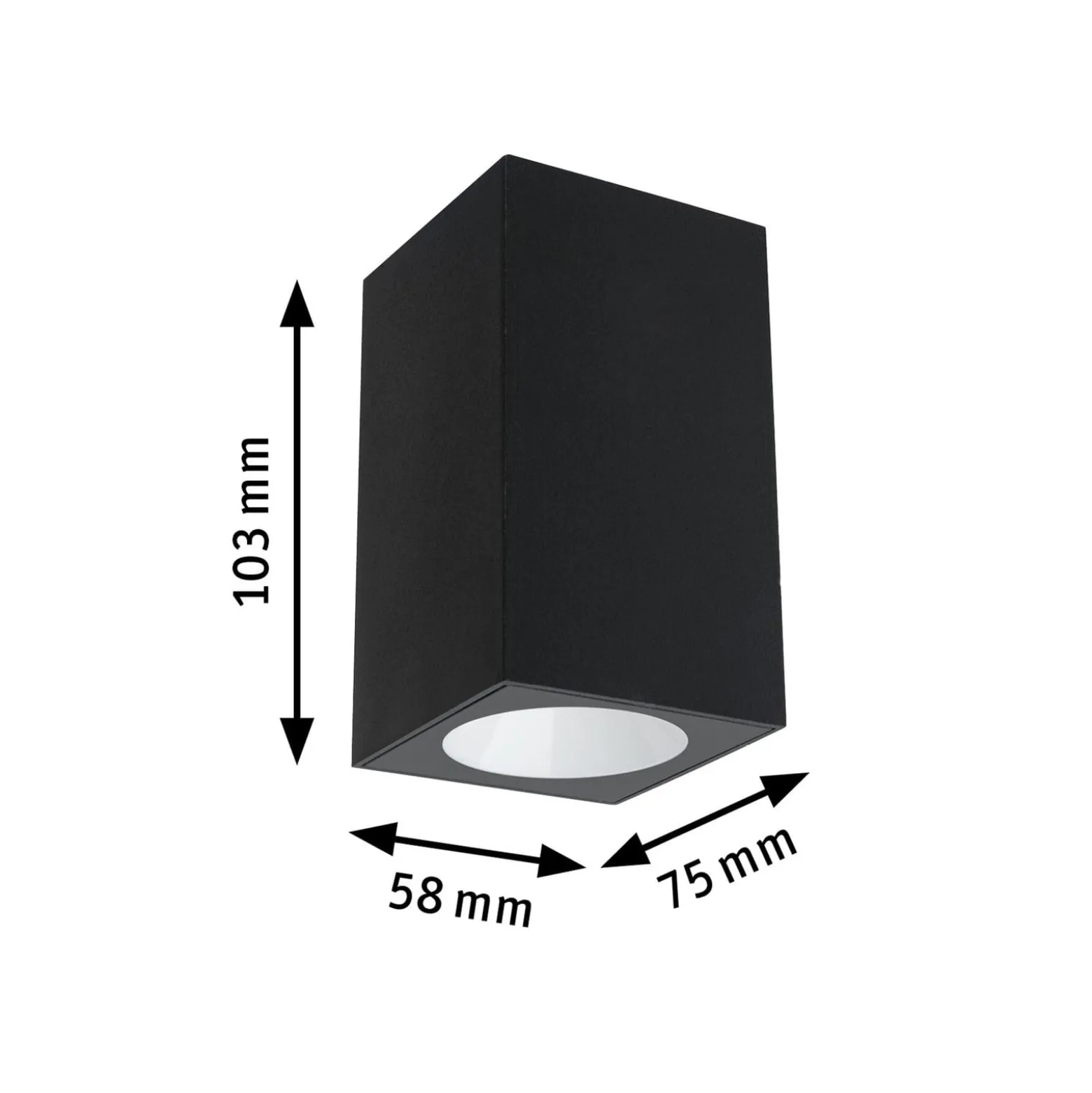 Paulmann Flame LED-ulkoseinävalaisin, musta
