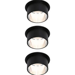 Paulmann Gil -LED-uppovalo mattamusta/rauta 3 kpl