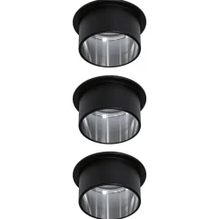 Paulmann Gil -LED-uppovalo mattamusta/rauta 3 kpl