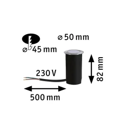 Paulmann Goldlicht LED-uppovalo, halkaisija 5 cm