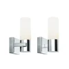 Paulmannin LED-peililamppu Gemini, kromi, 2 kpl:n sarja, himmennettävä, IP44