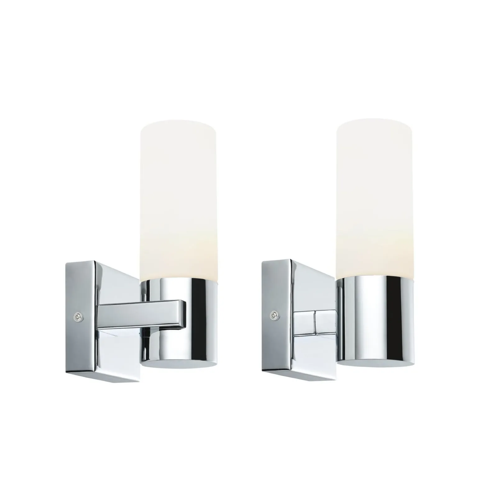 Paulmannin LED-peililamppu Gemini, kromi, 2 kpl:n sarja, himmennettävä, IP44