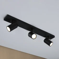 Paulmann kattokohdevalo Zyli musta pituus 60 cm 2-lamppuinen IP44