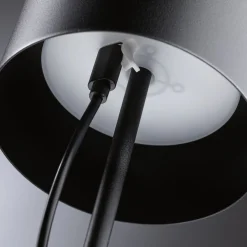 Paulmann LED-akkupöytälamppu Tuni, musta, muovi, IP44