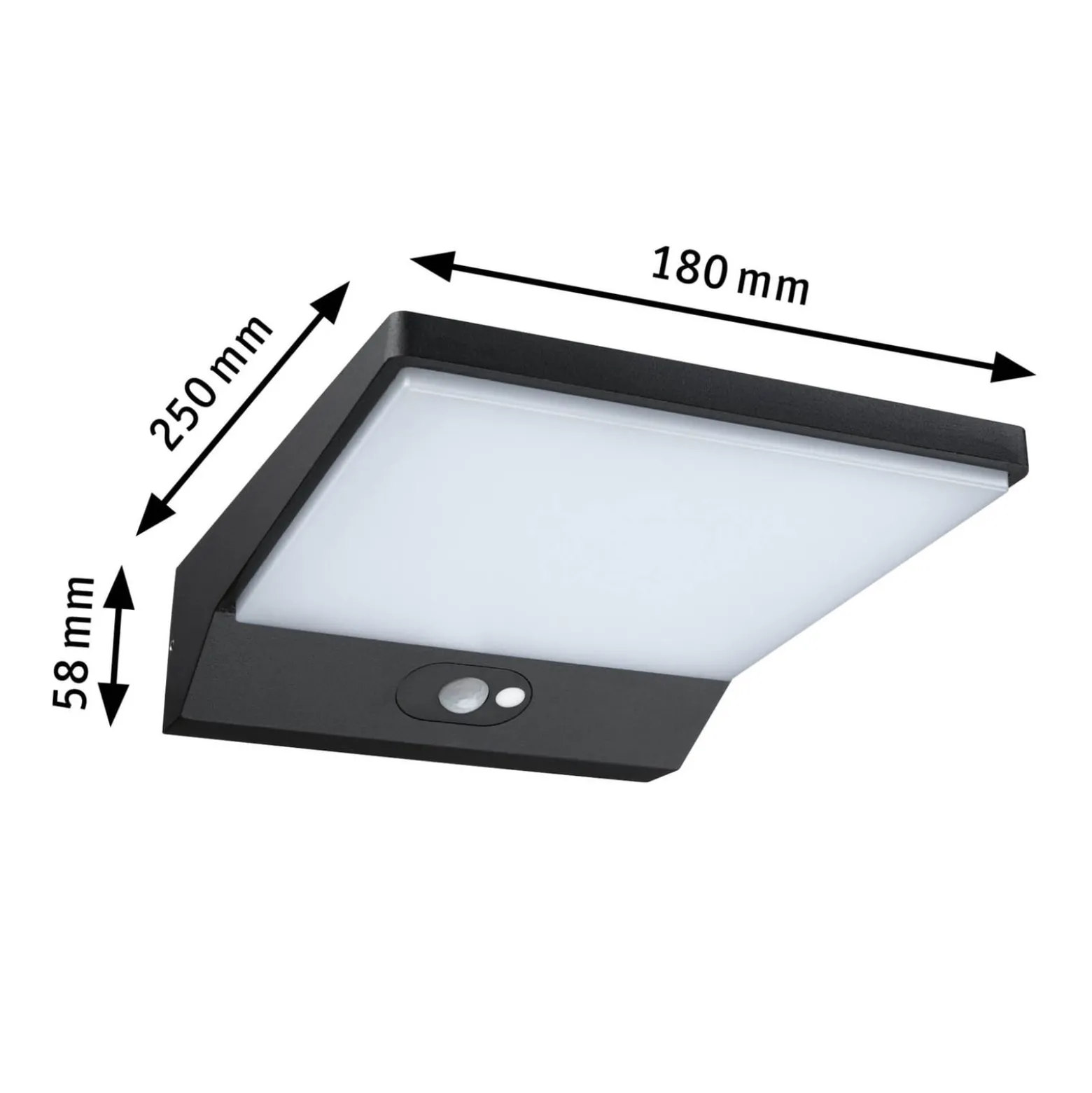 Paulmann LED-aurinkoseinävalaisin Ronas, anturi, syvyys 25 %