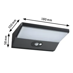 Paulmann 94335 LED-aurinkoseinävalaisin, syvyys 15