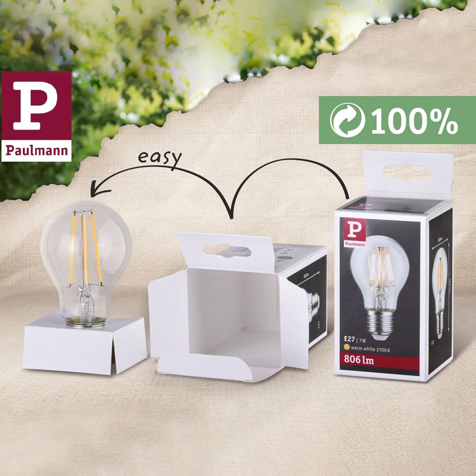 Paulmann LED-Globe G80 E27 7,5W 827 opal himmennys