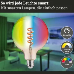 Paulmann LED-Globe G125 ZigBee E27 6,3W kulta RGBW