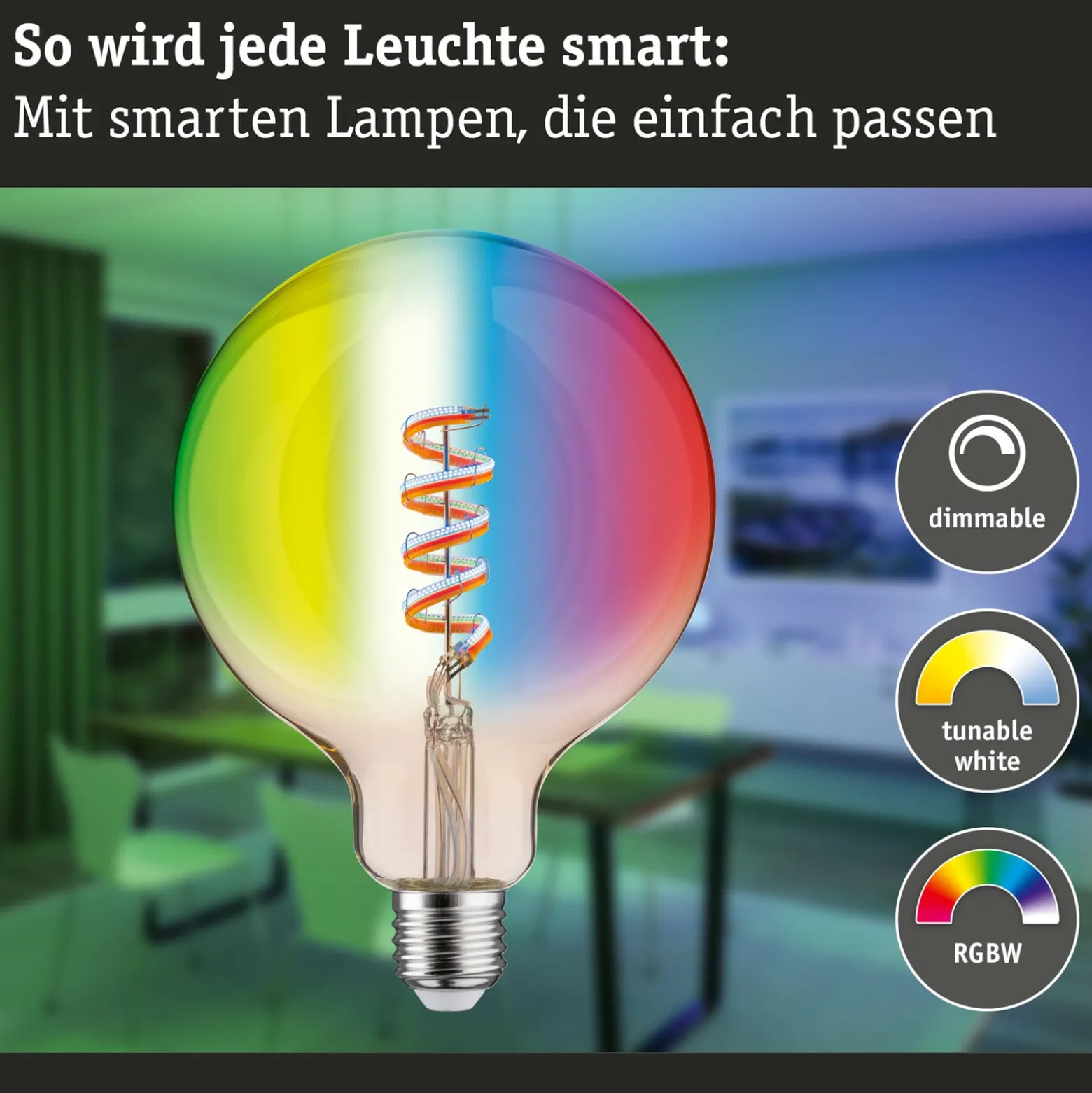 Paulmann LED-Globe G125 ZigBee E27 6,3W kulta RGBW