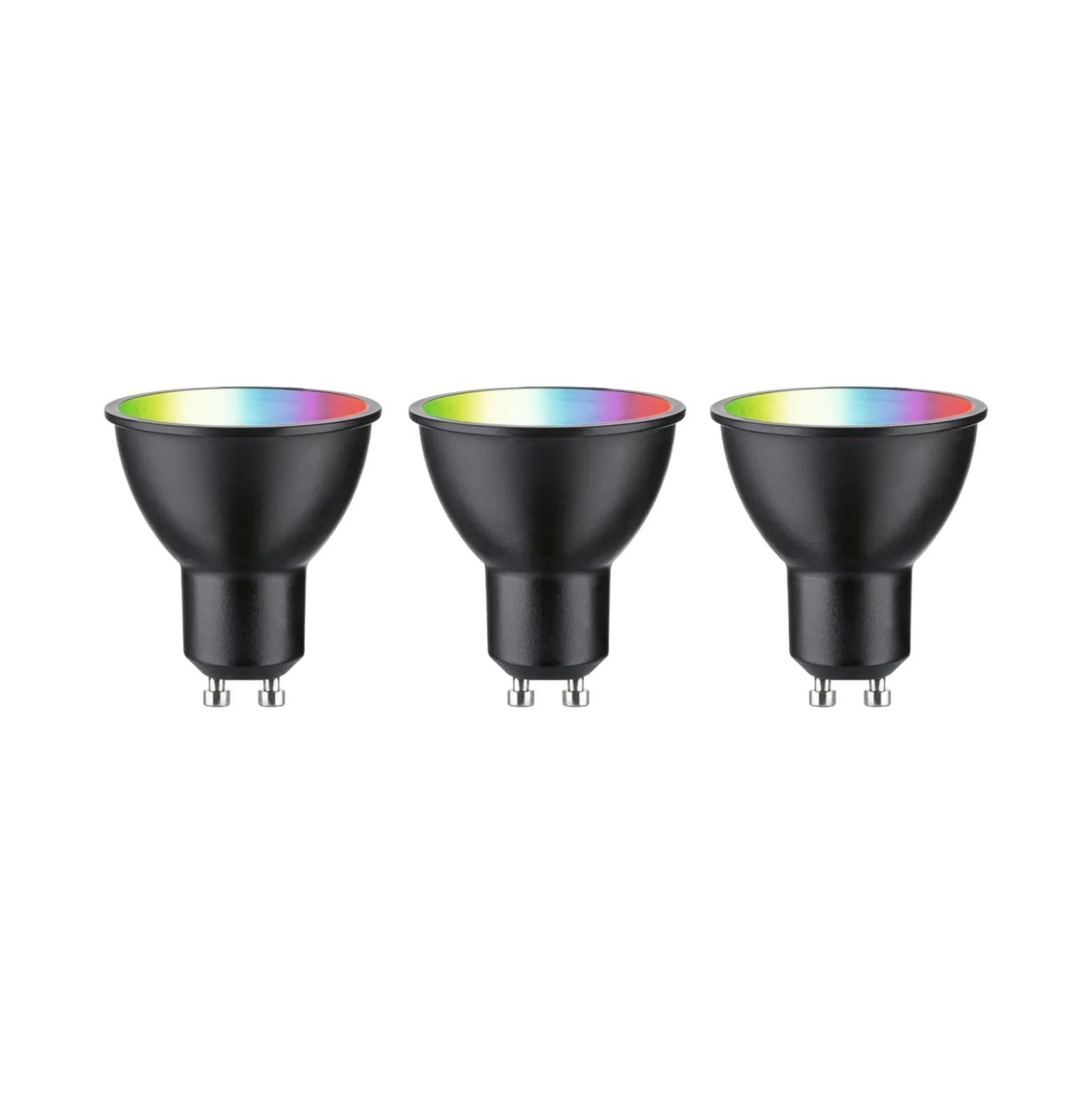 Paulmann LED GU10 4,8W 350lm Zigbee musta 3 kpl