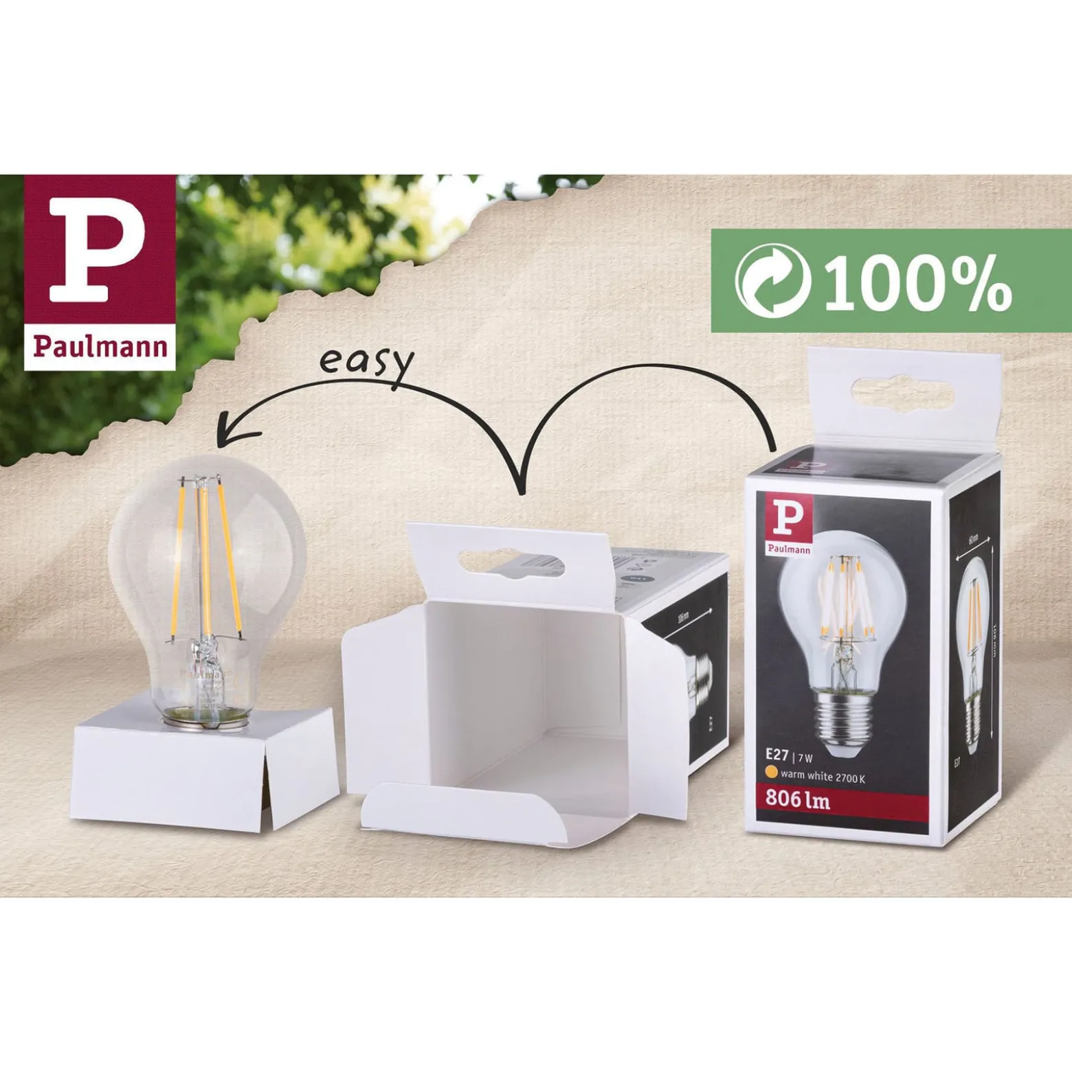 Paulmann-LED-heljastin GU10 7W 4 000 K kromi