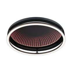Paulmann LED-kattovalaisin Spaceglow One, musta, Ø39 cm, RGBW