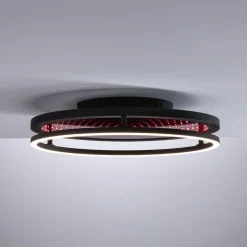 Paulmann LED-kattovalaisin Spaceglow One, musta, Ø39 cm, RGBW