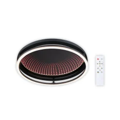Paulmann LED-kattovalaisin Spaceglow One, musta, Ø39 cm, RGBW