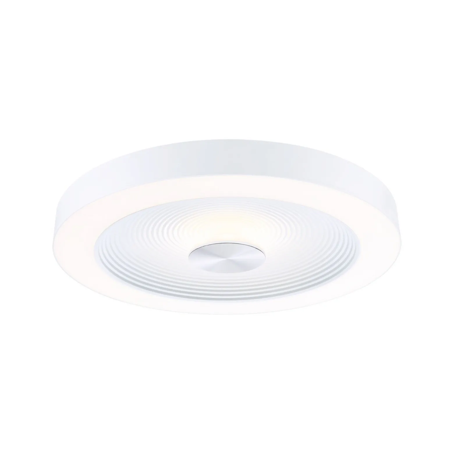 Paulmann LED-kattovalaisin Volea, valkoinen/hopea Ø 40 cm IP44 himmennettävä